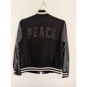 SPIRITUAL GANGSTER Peace Starr Wool Blend Varsity jacket Size XS NWT